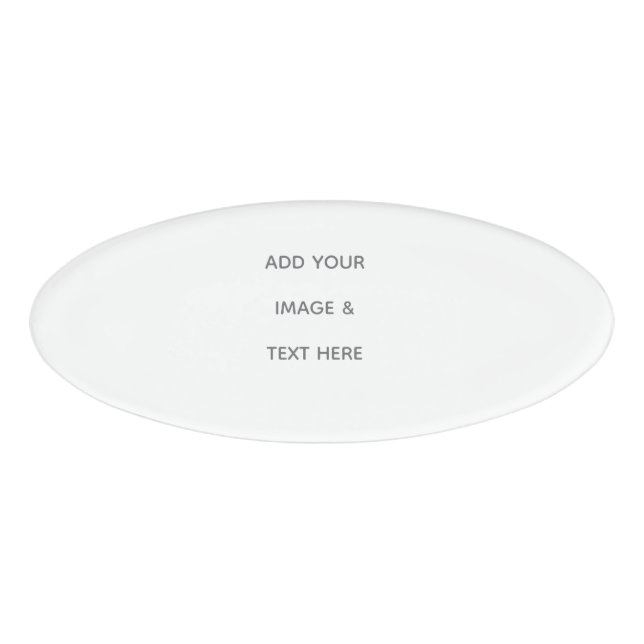 Create Your Own white  Namenschild (Vorderseite)