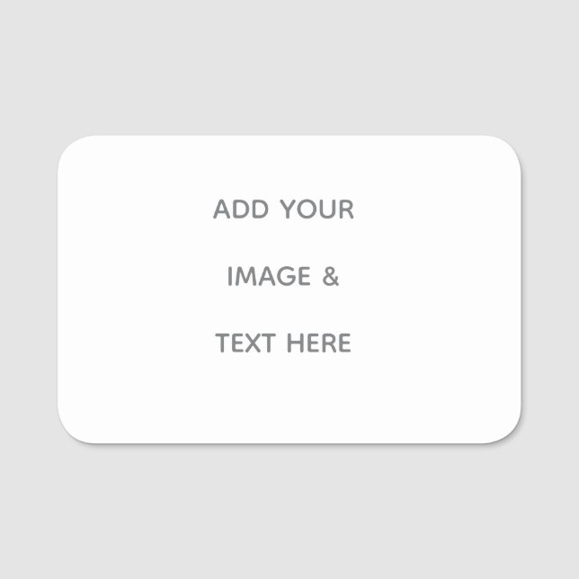 Create Your Own white  Namensschild (Vorderseite)