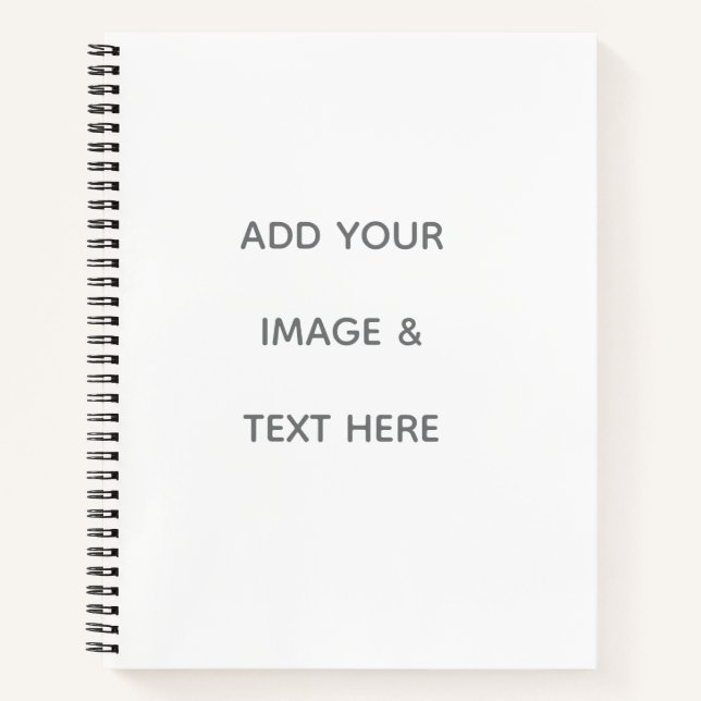 Create Your Own white  Notizbuch (Vorderseite)