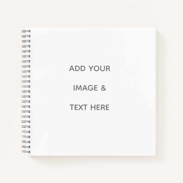 Create Your Own white  Notizbuch (Vorderseite)