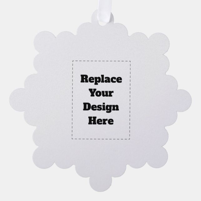 Create Your Own white  Ornament Karte (Vorderseite)