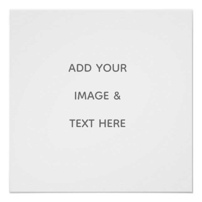 Create Your Own white  Poster (Vorderseite)