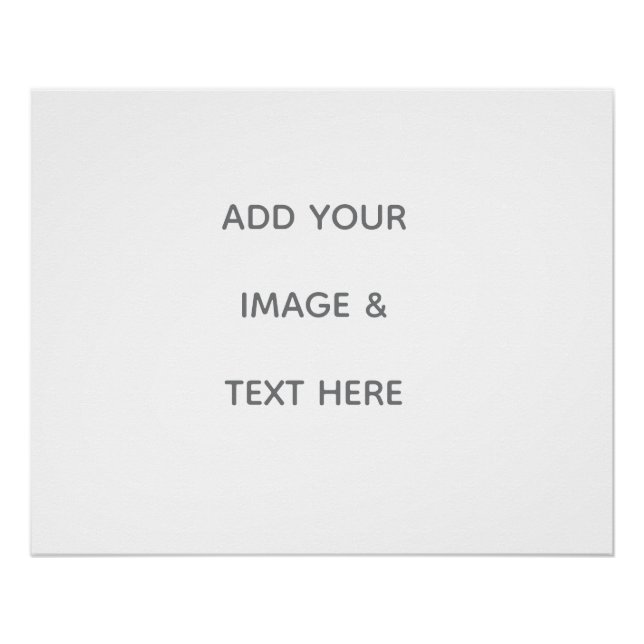 Create Your Own white  Poster (Vorderseite)