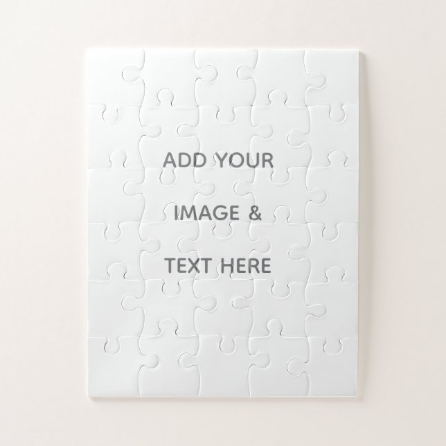 Create Your Own white  Puzzle (Vertikal)