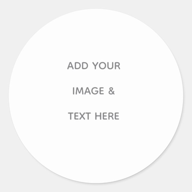 Create Your Own white  Runder Aufkleber (Vorderseite)