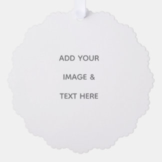 Create Your Own white Save The Date Ornament Karte