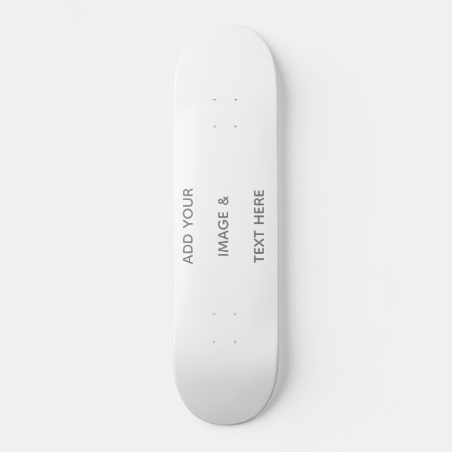 Create Your Own white  Save The Date Skateboard (Vorderseite)