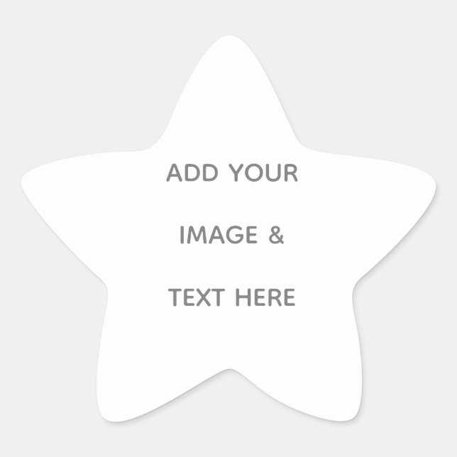 Create Your Own white  Stern-Aufkleber (Vorderseite)