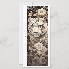 Create Your Own White Tiger Roses Bookmark Card