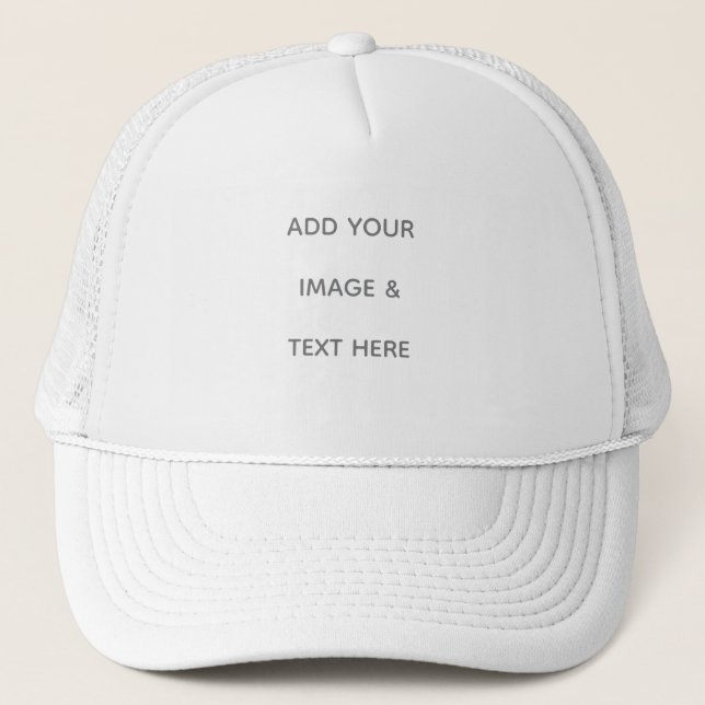 Create Your Own white  Truckerkappe (Vorderseite)