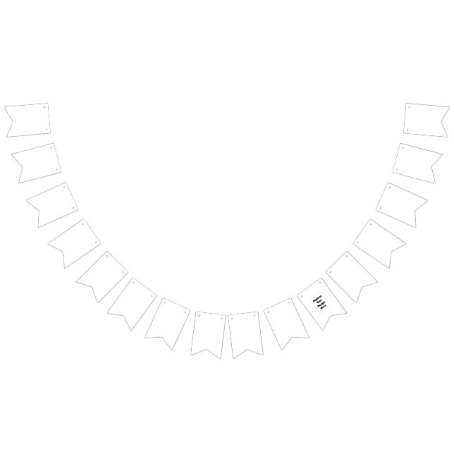 Create Your Own white  Wimpelkette (Alle)