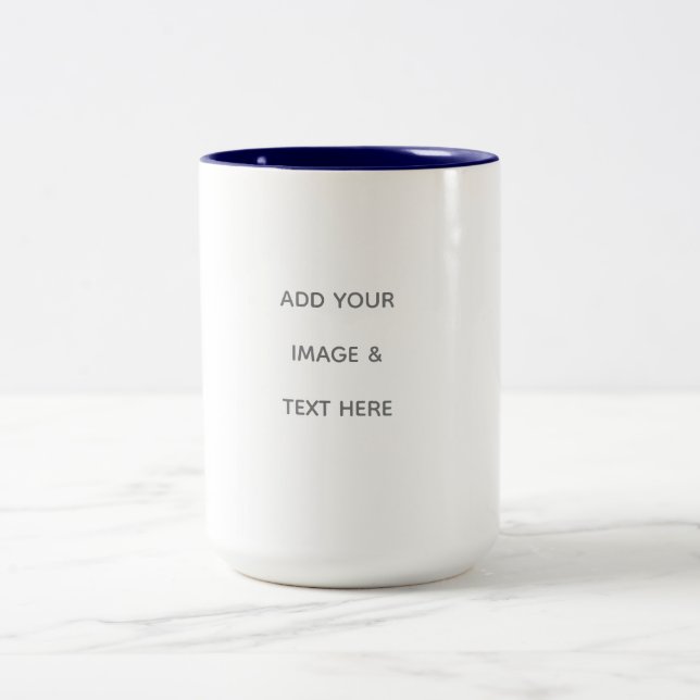 Create Your Own white  Zweifarbige Tasse (Mittel)
