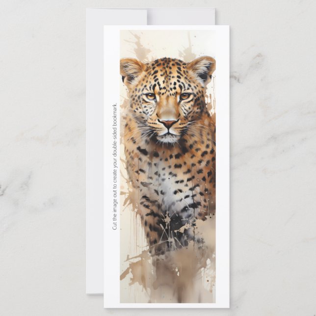 Create Your Own Wild Cheetah Cat Bookmark Card (Vorderseite)