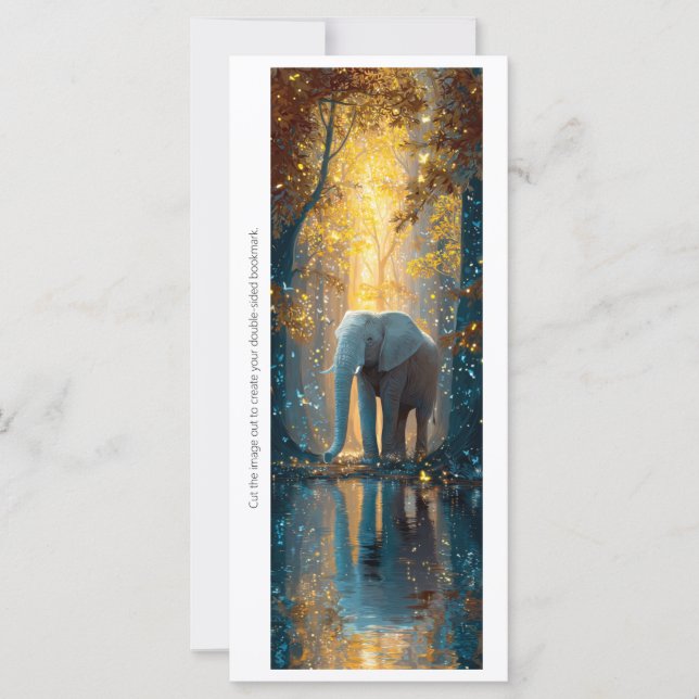 Create Your Own Wild Elephant Bookmark Card (Vorderseite)
