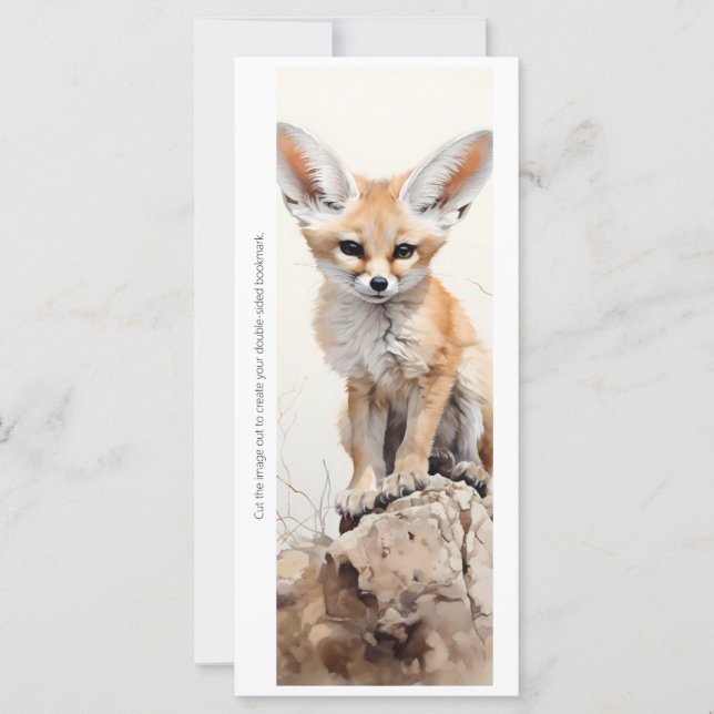 Create Your Own Wild Fennec Fox Bookmark Card (Vorderseite)
