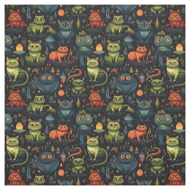 Create Your Own Wild Goblin Cats Bats Black Stoff (Muster)