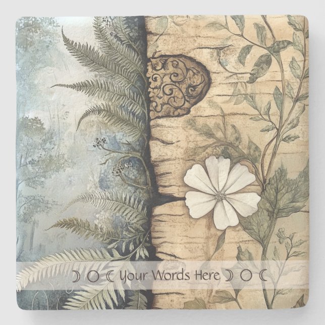 Create Your Own Wildflower Botanical Steinuntersetzer (Vorderseite)