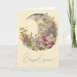 Create Your Own Wildflowers Floral Crescent Moon Feiertagskarte