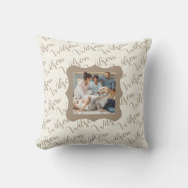 Create Your Own "Wilson" Family Photo Throw Pillow Kissen
