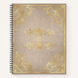 Create Your Own Yellow Gold Gilded Beige Notizbuch