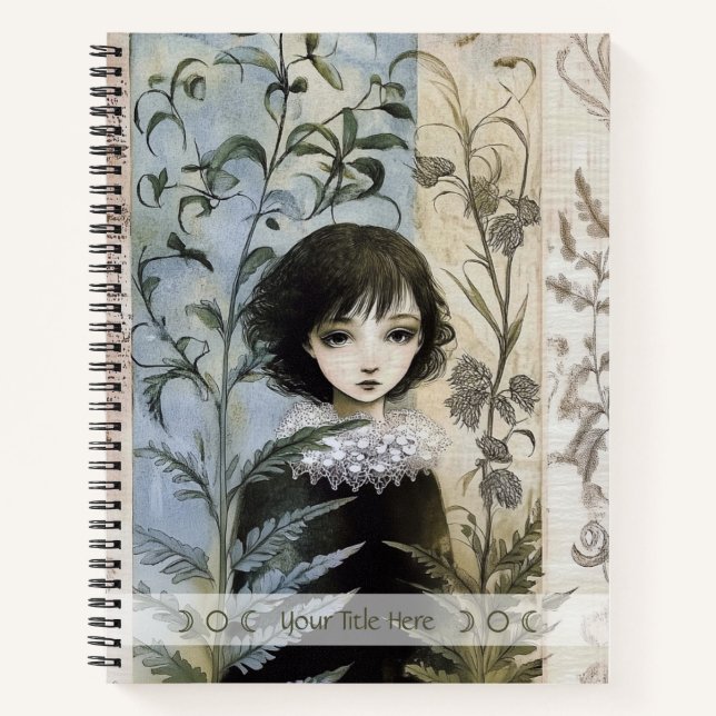 Create Your Own Young Hedge Witch Botanical Notizbuch (Vorderseite)