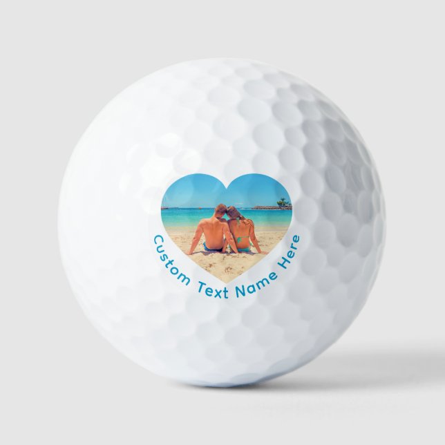 Create Your Photo Stamps Golf Balls Custom Text Golfball (Vorderseite)