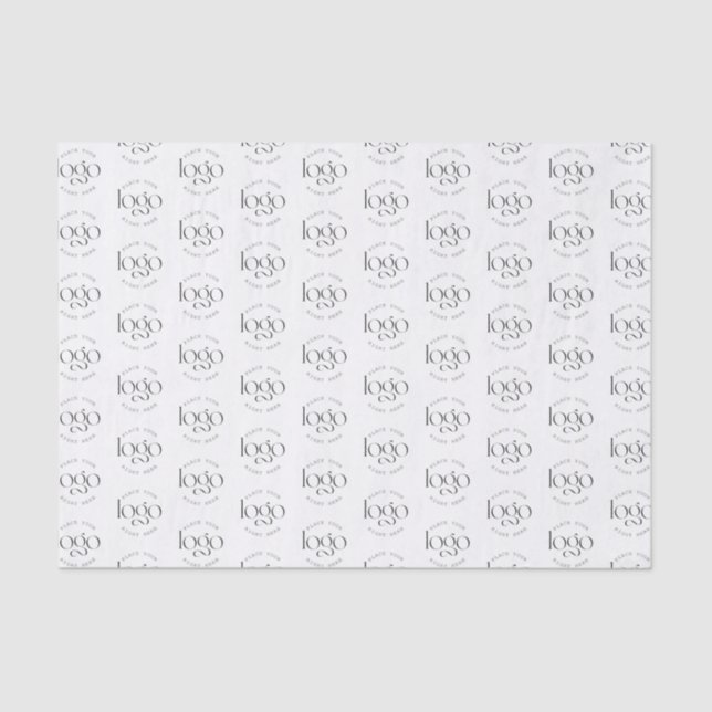 Create Yout Own Minimalist Custom Logo Pattern Seidenpapier (Vorderseite)