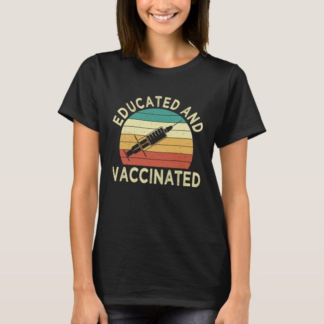 Created and vaccinated fun pro vaccination T-Shirt (Vorderseite)