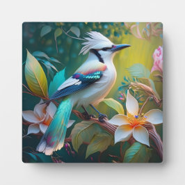 Created Aquamarin Winged Jay Fotoplatte