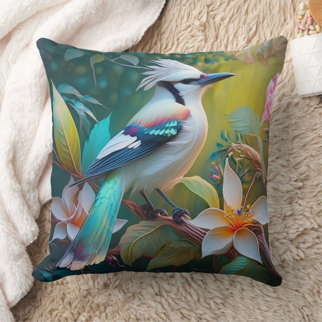 Created Aquamarin Winged Jay Kissen (Decke)