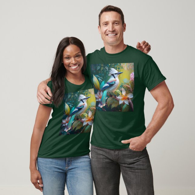Created Aquamarin Winged Jay T-Shirt (Unisex)
