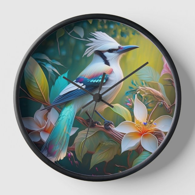 Created Aquamarin Winged Jay Uhr (Vorderseite)