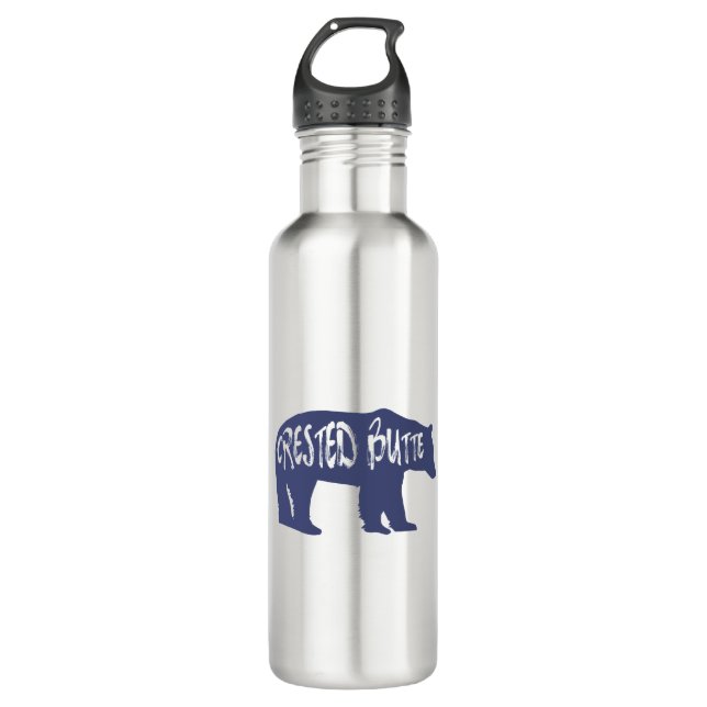 Created Butte Colorado Bear Edelstahlflasche (Vorderseite)
