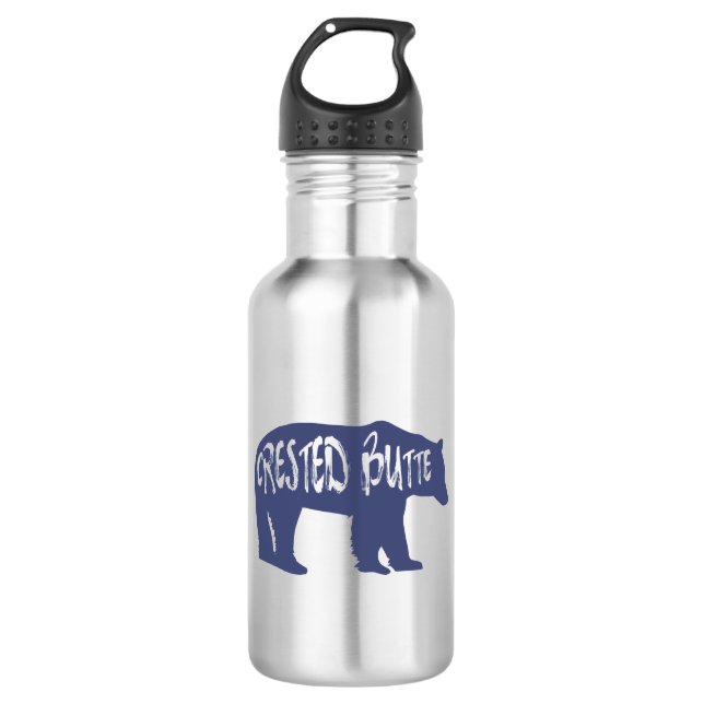 Created Butte Colorado Bear Edelstahlflasche (Vorderseite)