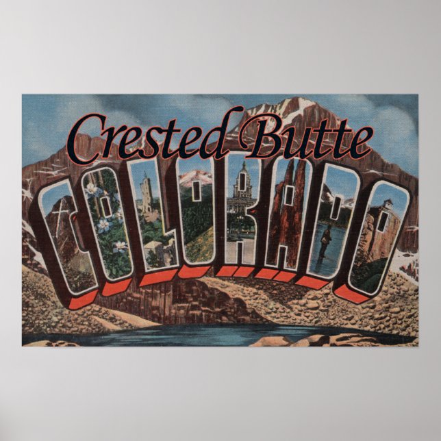 Created Butte, Colorado - Große Buchstabenszenen Poster (Vorne)