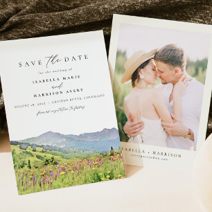 Created Butte Colorado Skyline Save the Date Einladung