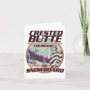 Created Butte Colorado Snowboarding Logo Einladung