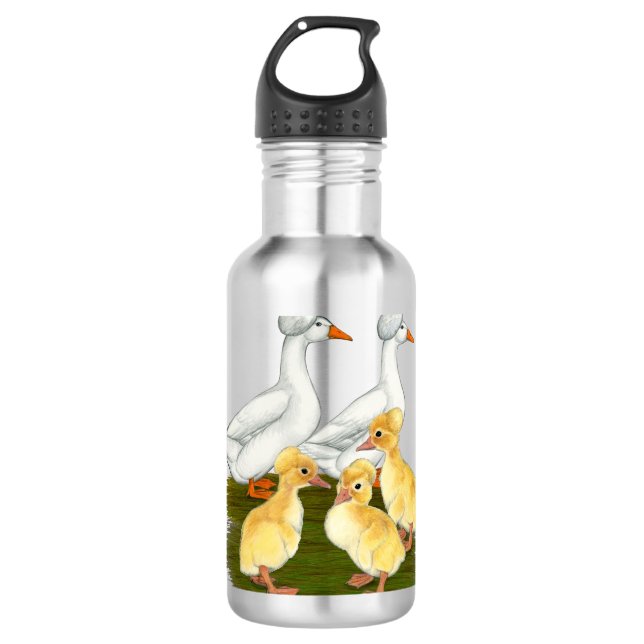 Created Duck Family Trinkflasche (Vorderseite)