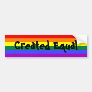 Created Equal Gay Pride Rainbow Autoaufkleber