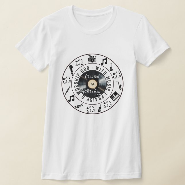 Created to Worship Record Player T-Shirt (Ablage )