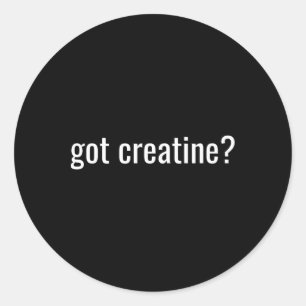 Creatine bekommen Lustiges Creatine Bodybuilding Runder Aufkleber