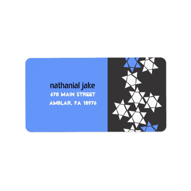 Creation Bar Bat Mitzvah Drucken Sie Ihr eigenes L Adressaufkleber (Vorne)