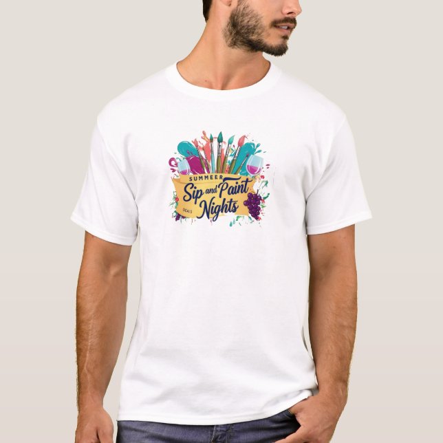 Creative Abends Summer Sip & Paint T-Shirt (Vorderseite)