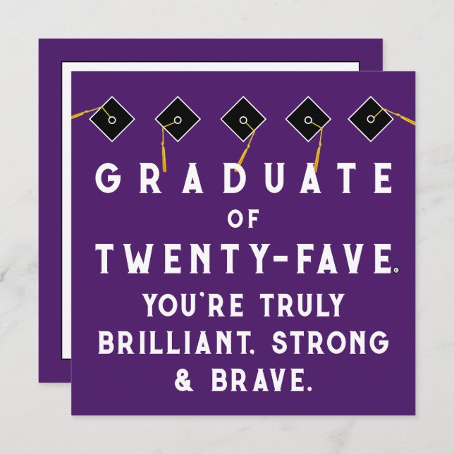 Creative Abschluss Class of 2025 Karte (Vorne/Hinten)