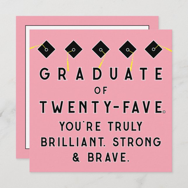 Creative Abschluss Class of 2025 Karte (Vorne/Hinten)