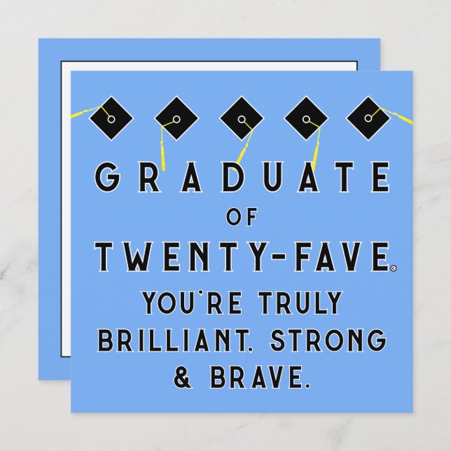 Creative Abschluss Class of 2025 Karte (Vorne/Hinten)