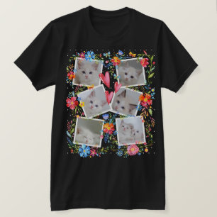 Creative Adorable Kitty Liebe Foto Collage T-Shirt