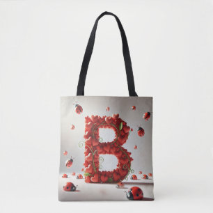Creative Alphabet Letter B mit Herzformen