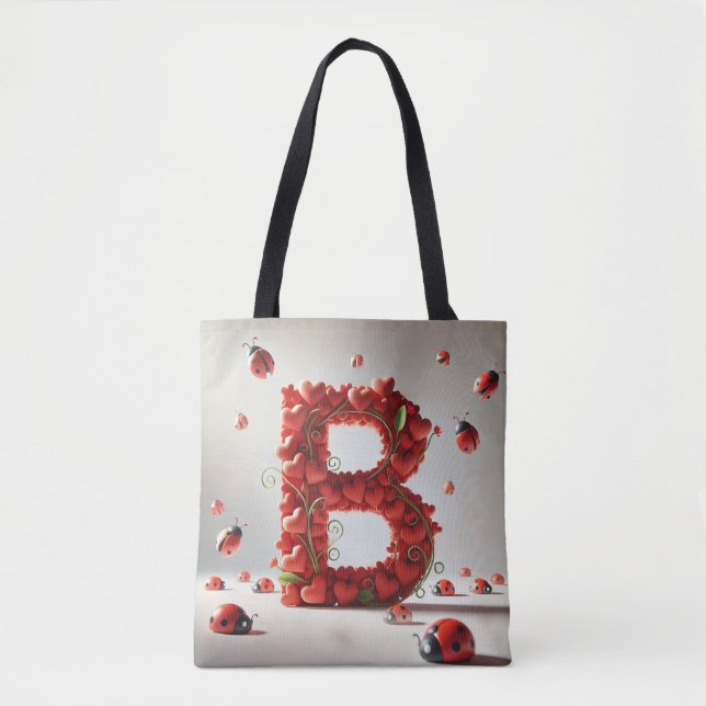 Creative Alphabet Letter B mit Herzformen (Vorderseite)
