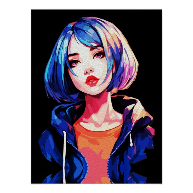 Creative Anime Wall Art | Mädchen 05 Poster (Vorderseite)